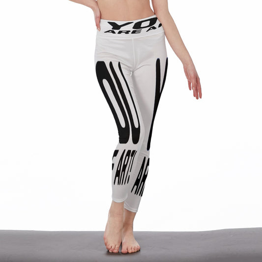 All-Over Print Women's High Waist Leggings | Side Stitch Closure