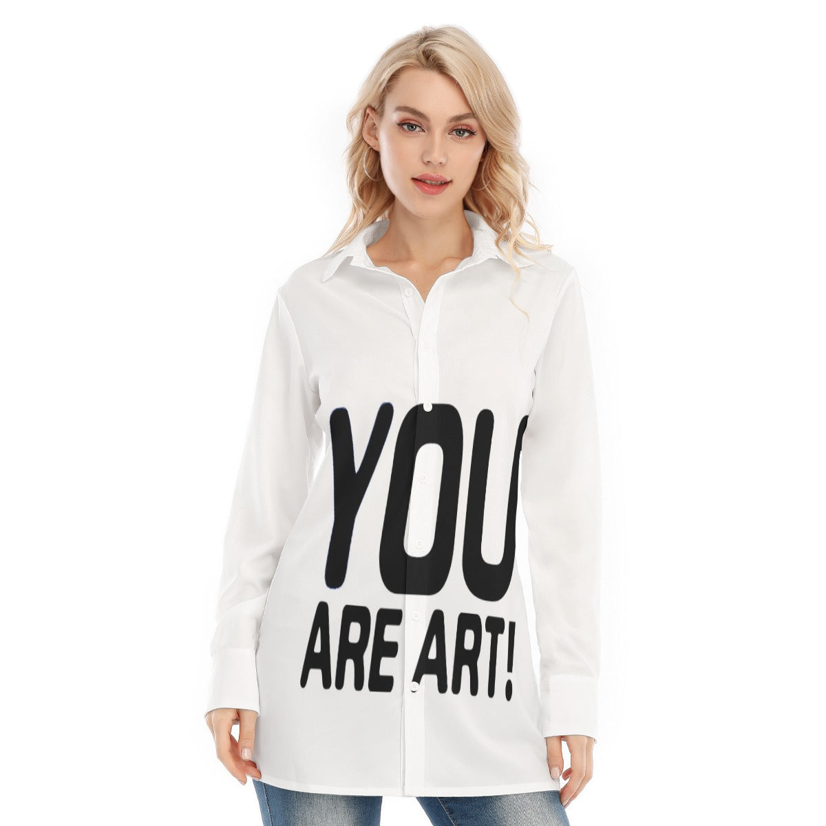 All-Over Print Women's Long Shirt