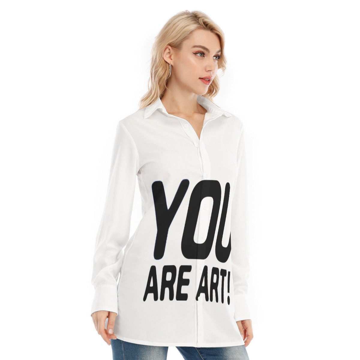 All-Over Print Women's Long Shirt