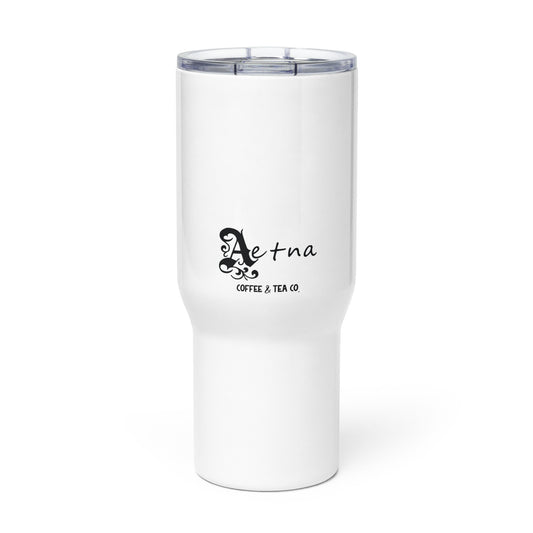 Travel mug with a handle